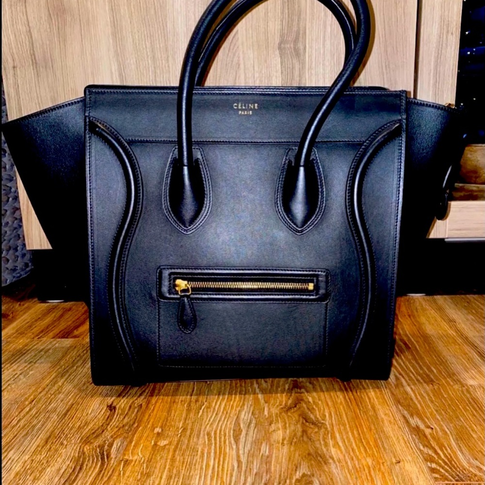 Like New Celine Luggage in Black Calf Leather